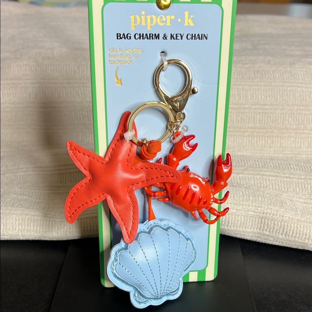 Piper K | Coastal Vibes Lobster Starfish Seashell Nautical Bag Charm